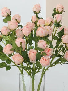 1 hoa nhân tạo acrylic - Màu Hồng baby - Xem 4