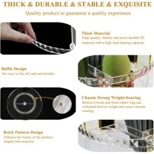 Hộp đựng mỹ phẩm và nước hoa xoay 360° cho tủ quần áo, khay 4 tầng có thể điều chỉnh Hộp đựng đồ trang điểm Vanity - Trong sáng - Xem 10