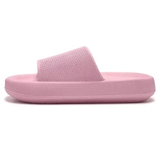Slides for Women Pillow Slippers Non Slip Shower Slides Soft Comfy Thick Sole Sandals - 粉色 - 查看 2