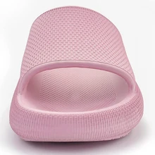 Slides for Women Pillow Slippers Non Slip Shower Slides Soft Comfy Thick Sole Sandals - 粉色 - 查看 3