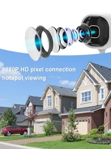 1pc Pet Monitoring Camera With Night Vision Function, Suitable For Home Pet Safety Supervision - Black and White - View 4