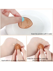 HMQ beauty Box Of 5pcs Mini Air Cushion Powder Puff Thumb Shaped Makeup Sponge For Applying Around Nose & Eye Area Ladies' Makeup Tool,Makeup,Cheap,Room Decor,Vanity,Travel,Bedroom,Makeup Accessories,Puff,Makeup Blender,Powder Puff,Makeup Sponge,Cheap,Stocking Stuffers,Makeup,Makeup Tools,Cheap Stuff,Gifts,Gifts For Women,Christmas Gifts,Giveaways,Travel,Cheap Stuff,Travel Essential - Multicolor - View 3