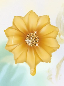 1 pieza Globo decorativo con diseño de flor - Amarillo - Ver 3