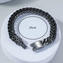 1 cái Hip-hop, Phong cách đường phố, Punk, Thường ngày, Độc đáo, Thời trang, Kích thước lớn, Vòng tay nam, Trang phục hàng ngày, Phụ kiện phù hợp - Màu Đen Súng - Xem 3