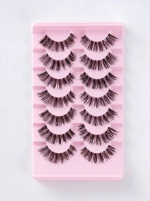 7 pares Pestañas postizas voluminizadas - Negro - Ver 2