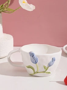 1 件花卉图案马克杯“回到学校”