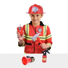 FUN LITTLE TOYS Firefighter Costume and Play Set - Multicolor - View 2