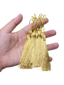 50入組黃色的流蘇手工製作配件 - 金色 - 查看 4