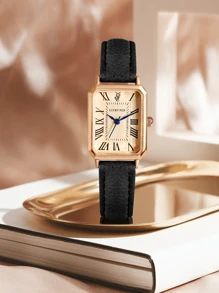 LUCKYFOX Minimalist Quartz Watch For Teenagers, Suitable For Daily Wear - Black - View 2