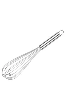 Fouet Batedor de Ovos Aço Inox 25 cm Fuê bolo Confeitaria Clara ovo