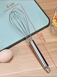 Fouet Batedor de Ovos Aço Inox 25 cm Fuê bolo Confeitaria Clara ovo