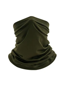 1條戶外騎行徒步露營狩獵運動頸部管狀圍巾頭巾自行車摩托車口罩頭巾魔術圍巾女士男士適用 - 軍綠色 - 查看 7
