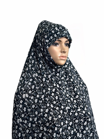 1pc Floral Print Pull On Style Hijab Boho Suitable For Daily And Festivals Abaya Accessories Valentine's Day Breathable Under Cap Valentines Veiled Clothes