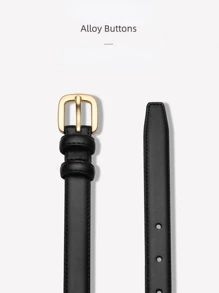 1 条女式黑色装饰牛仔裤，复古时尚，适合日常穿着，配有腰带，万圣节秋季，秋季，万圣节 - 黑色 - 查看 6