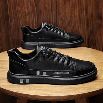 運動鞋適用於男士極簡前綁帶板鞋