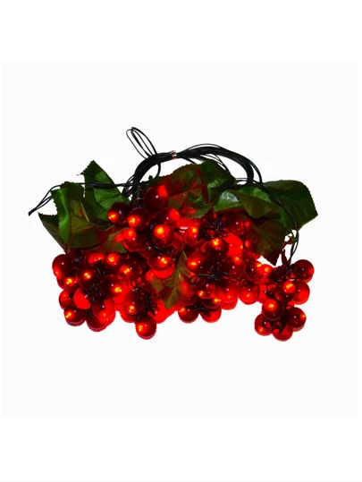 SERIE DE UVAS NAVIDEÑAS LUCES NAVIDAD LED 2 METROS DE LARGO, DECORACION, NAVIDAD, 88 LUCES 8 RACIMOS DE 11 UVAS