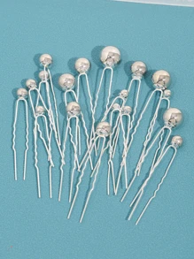 18件套串珠装饰新娘发夹休闲头饰。情人节配饰