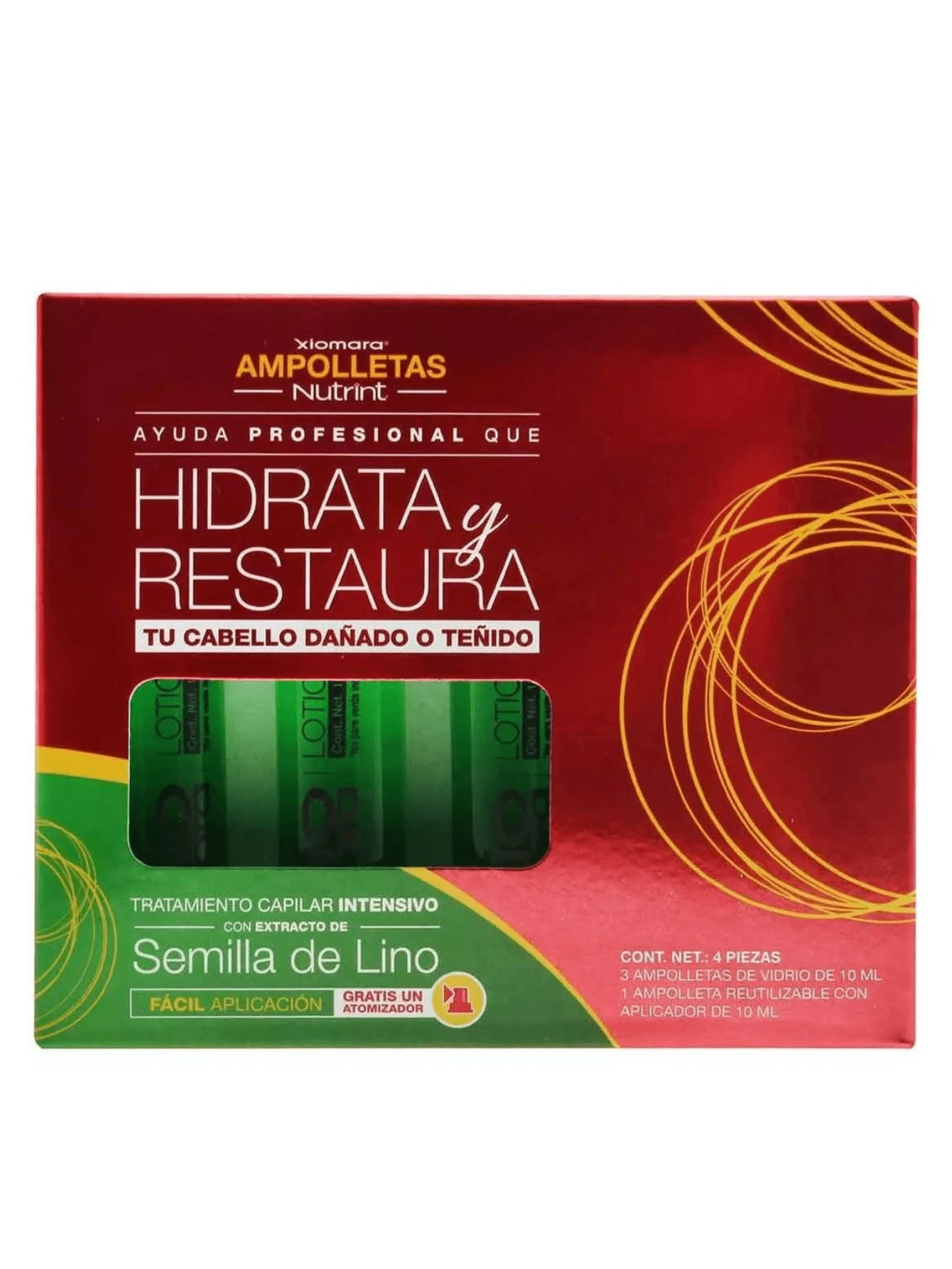 Xiomara Nutrint Hair Treatment Hydrates And Restores 4 Ampoules - Lime Green - View 1