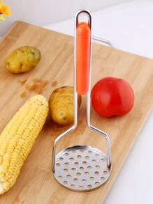 Amassador Batatas Legumes Espremedor Aço Inox Cabo Colorido - Multicolorido - Visão 3