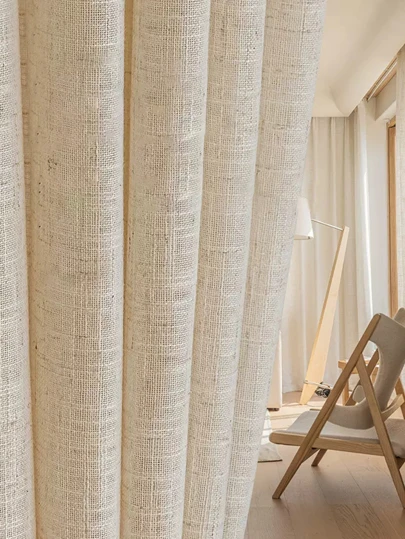 Cirelle con patrón de cuadros Cortina transparente panel única moderno poliéster Cortina transparente de privacidad con filtrado de luz para dormitorio