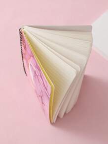 1本創意大理石紋a5便携式硬面筆記本,適用於學生和商務寫作文具 - 紫色 - 查看 5