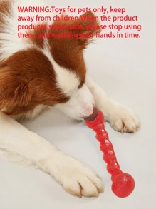 1 件/2 件宠物咀嚼玩具，防咬拼图扭动玩具，适合狗狗 - 紅色 - 查看 3