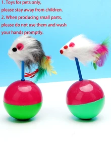 1 pieza Juguete para gato con diseño de ratón al azar para gato para jugando - Multicolor - Ver 3