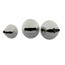 3 件不锈钢 304 叶形裱花嘴，特殊花卉裱花嘴，奶油裱花嘴，蛋糕装饰工具 - 銀色 - 查看 2