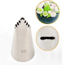 3 件不锈钢 304 叶形裱花嘴，特殊花卉裱花嘴，奶油裱花嘴，蛋糕装饰工具 - 銀色 - 查看 4