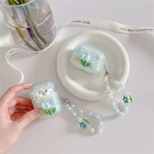 花卉圖案耳機殼適用於Airpods - 無色 - 查看 3