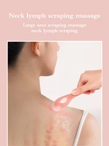 NEFOUME 按摩板，1入组腹肌刮痧板，用於身體背部和麵部，手動可重複使用肌肉放鬆 - 粉色 - 查看 3