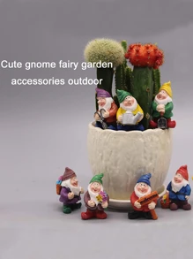 Mini Gonk Garden Set, 7pcs Gonk Resin Statue - Multicolor - View 2