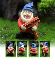 Mini Gonk Garden Set, 7pcs Gonk Resin Statue - Multicolor - View 11