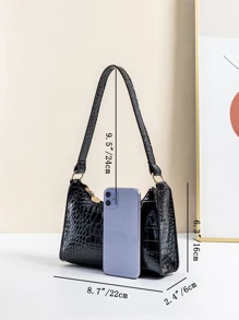 Fashionable Crocodile Pattern Shoulder Bag