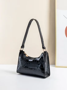Fashionable Crocodile Pattern Shoulder Bag