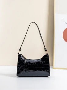 Fashionable Crocodile Pattern Shoulder Bag