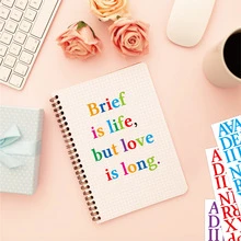 12入組字母圖案裝飾貼紙 - 彩色 - 查看 4