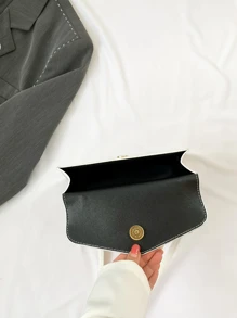 新款白色復古針織質感紋理女士手提包肩膀和斜挎包 - 白色 - 查看 7