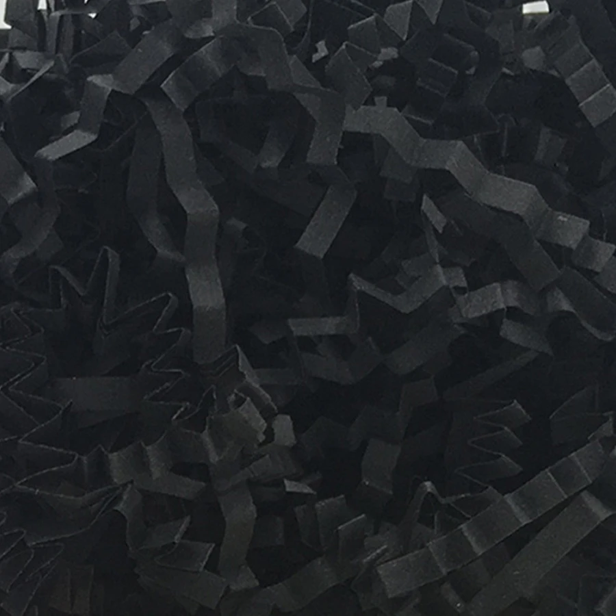 Black Gift Wrapping Filler Accordion Paper Shred, Raffia & Crinkle Cut Paper Shred For Gift Box And Fruit Basket Fillers - Black - View 1