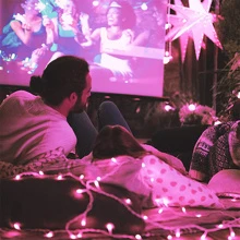 JMEXSUSS Connectable 100 LED Room Lights, 33ft 8 Modes Pink Christmas Lights Clear Wire, Plug In Pink String Lights Indoor Outdoor For Room Decor Christmas Tree Bedroom Valentines Party - Berwarna merah muda - View 4