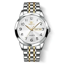 OLEVS. OLEVS Men Watches Gold Silver Business Dress Luxury Wrist Watch Luminous Easy Reader Waterproof Stainless Steel Watch For Men - 彩色 - 查看 9