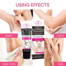 Gel limpiador blanqueador de axilas, 1 pieza Crema corporal de hidratación profunda - Blanco - Ver 3