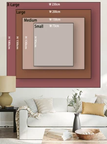 1入組花朵圖案掛毯,現代織物掛毯海報掛飾適用於臥室審美 - 彩色 - 查看 2