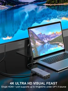 Multiport USB C Hub Extender - Silver - View 4