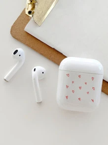 1 个彩色心形印花耳机盒（兼容 Airpods 1/2） - 彩色 - 查看 2