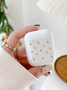 1 个彩色心形印花耳机盒（兼容 Airpods 1/2） - 彩色 - 查看 1