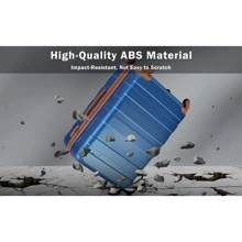 MERAX Luggage Sets New Model Expandable ABS Hardshell 3pcs Luggage Hardside Lightweight Durable Suitcase Sets Spinner Wheels Suitcase With TSA Lock 20''24''28'' - 寶藍色 - 查看 8