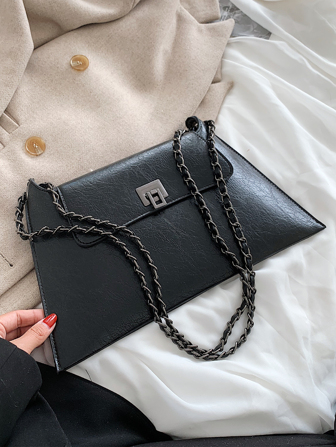 Vintage Mode Klaff PU Fuskläder Axelväskor