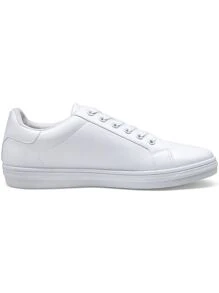 SHOESMALL White Fashion Sneakers Business Casual Shoes For Men - White - View 7