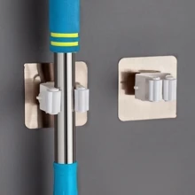 Cây Lau Nhà Treo Tường Người Tổ Chức Giá Đỡ Và Lưu Trữ Kẹp Bàn Chải Chổi Móc Treo Nhà Có Giá Để Đồ Phòng Tắm Hút Móc Treo Ống - trắng - Xem 1